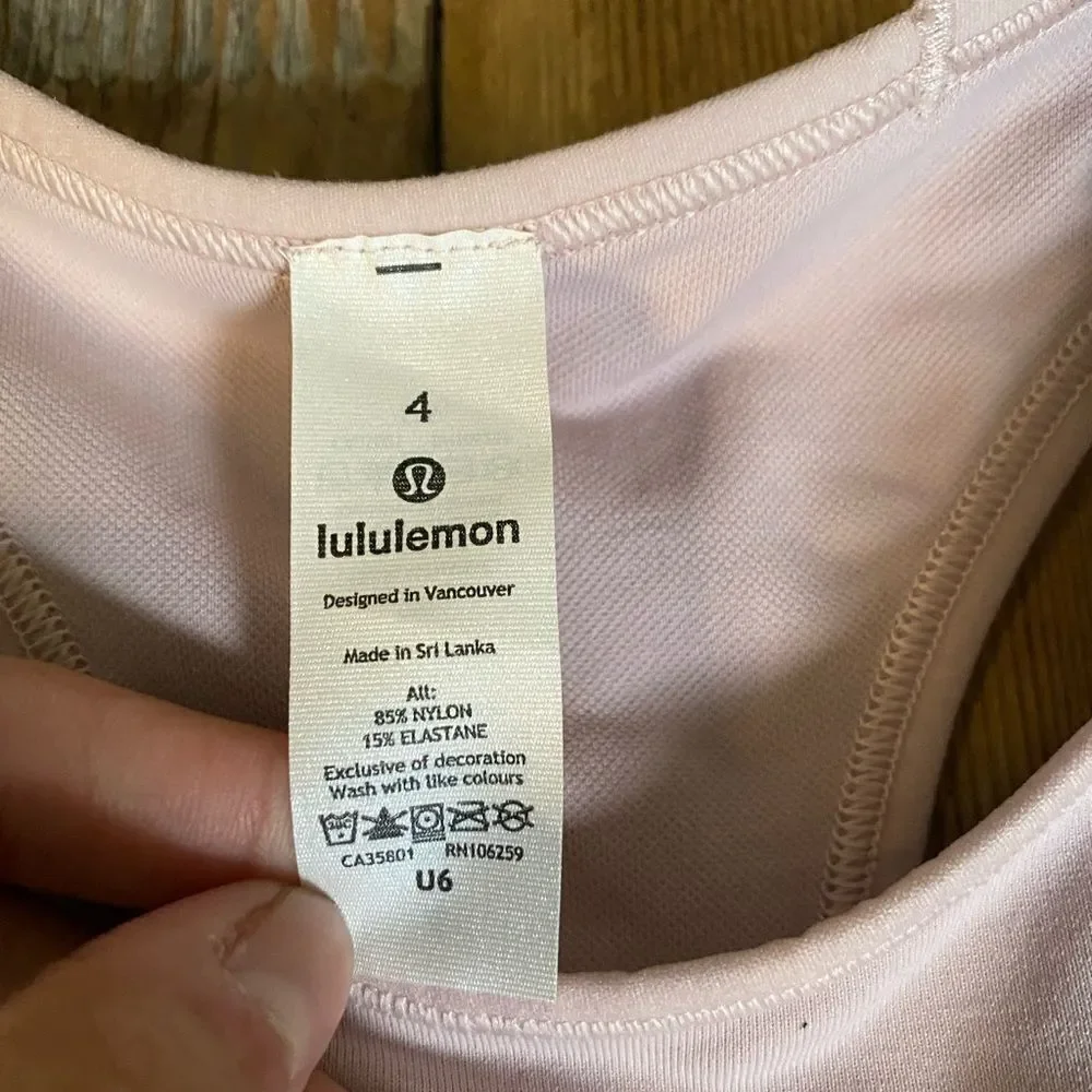 Lululemon Ebb to Train Bra Pink Porcelain NWT